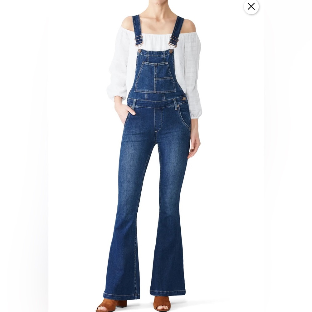 Free People Carly Flare Overalls size 28